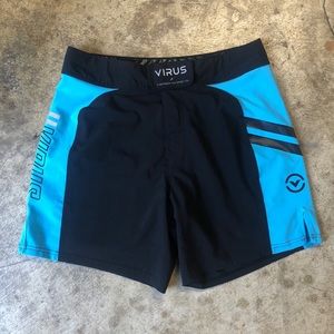 Virus Disaster Combat Shorts Blue Black Size 32